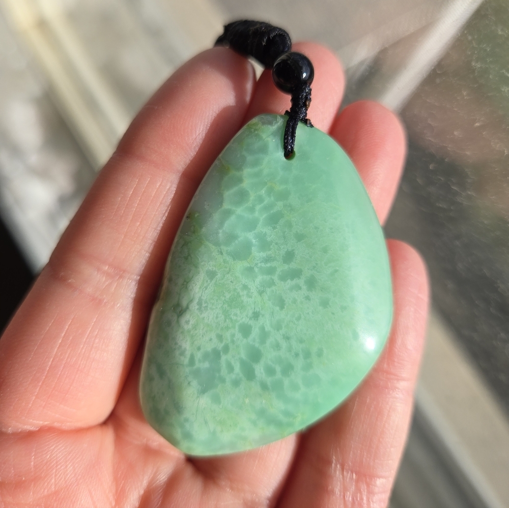 Green Jasper Pendant Necklace